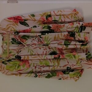 Style&co Boho Tiered Peasant Floral print Oversized Loose Fit blouse XL